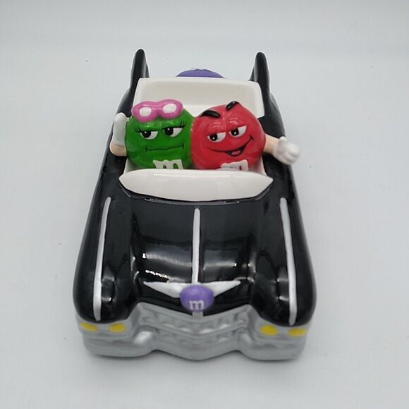 M&M's Rare Black & Silver Classic Cadillac Car Ceramic Candy Dish - 2002 Galerie - Picture 4 of 8